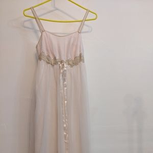 Vtg Van Roalte Light Pink Nightgown Sz 32 Nylon